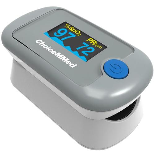 ChoiceMMed Fingertip Pulse Oximeter Κωδ. MD300CN330 Παλμικό Οξύμετρο Δακτύλου σε Γκρι Χρώμα με Θήκη Μεταφοράς 1 Τεμάχιο